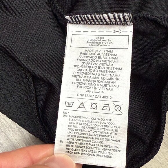 ✅Womens 3XL Adidas Full-Zip Track Jacket Black Lightweight Warm-Up Activewear - Picture 8 of 10